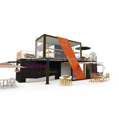 Modifizierter 20 Fuß 40 Fuß Prefab Shipping Container Pop Up Coffee Shop Restaurant Mobile Container Bar für modifiziertes Design