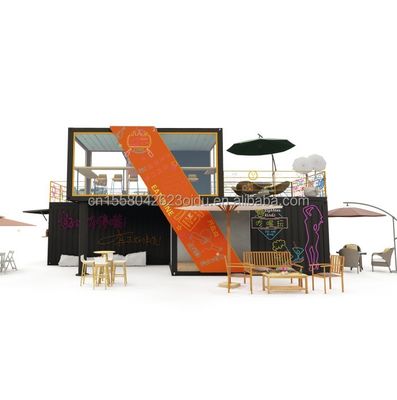 Modifizierter 20 Fuß 40 Fuß Prefab Shipping Container Pop Up Coffee Shop Restaurant Mobile Container Bar für modifiziertes Design