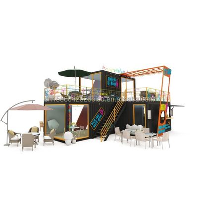 Modifizierter 20 Fuß 40 Fuß Prefab Shipping Container Pop Up Coffee Shop Restaurant Mobile Container Bar für modifiziertes Design