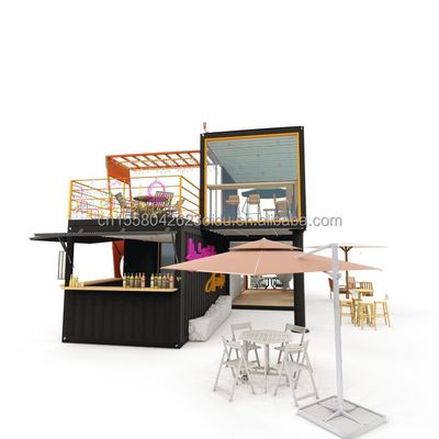 Modifizierter 20 Fuß 40 Fuß Prefab Shipping Container Pop Up Coffee Shop Restaurant Mobile Container Bar für modifiziertes Design