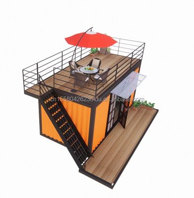 Hotel 20 Fuß Portable Container Bekleidungsgeschäft Vorgefertigtes Café Mobilhaus Lagerhaus