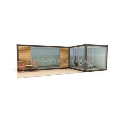 Stahlrahmen Verzinktes Stahl biegen 180g einfache vorgefertigte Blockhütten Holz Kleines Haus tragbare Hütten mit 20ft oder 40ft Größe
