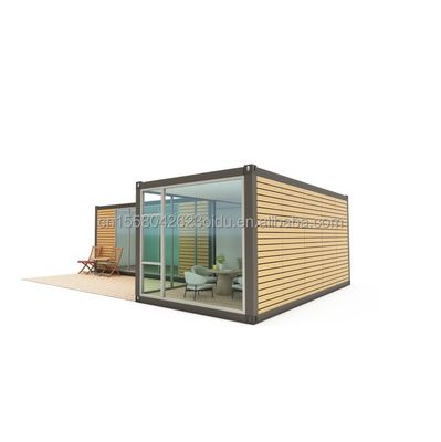 Stahlrahmen Verzinktes Stahl biegen 180g einfache vorgefertigte Blockhütten Holz Kleines Haus tragbare Hütten mit 20ft oder 40ft Größe