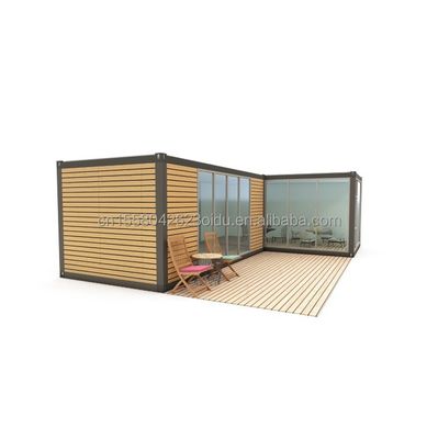 Stahlrahmen Verzinktes Stahl biegen 180g einfache vorgefertigte Blockhütten Holz Kleines Haus tragbare Hütten mit 20ft oder 40ft Größe