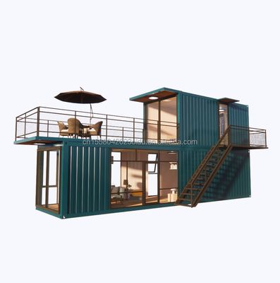 Supermarkt Versand Fertiggefertigte Fertigprojekte Container Kaffeehaus mit Baumstammdesign