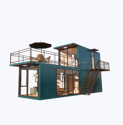 Supermarkt Versand Fertiggefertigte Fertigprojekte Container Kaffeehaus mit Baumstammdesign