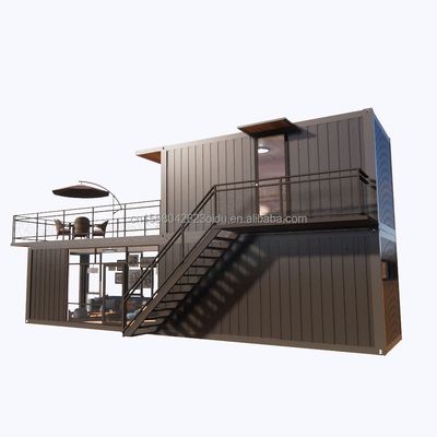 Supermarkt Versand Fertiggefertigte Fertigprojekte Container Kaffeehaus mit Baumstammdesign