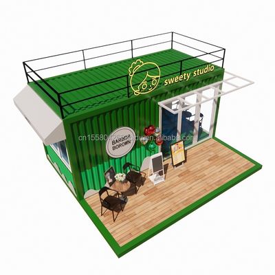 50/75/100mm Wellen Sandwich Panel Wand 20ft Portable Container Bekleidungsgeschäft Vorgefertigtes Mobilgeschäft Pop Up Einzelhandel