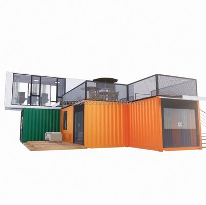 40 Fuß hohe Stahlhäuser im chinesischen Stil Luxus Leben in vorgefertigten Containerhäusern