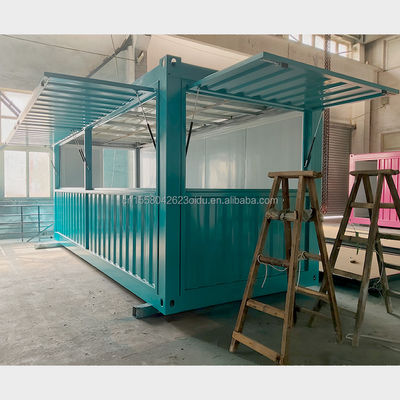 Aluminiumlegierung Fensterbehälter Kaffeebar 10ft 20ft Fast Food Mini-Pop-up-Shop mit Wand 50/75/100mm Welle Sandwich-Panel