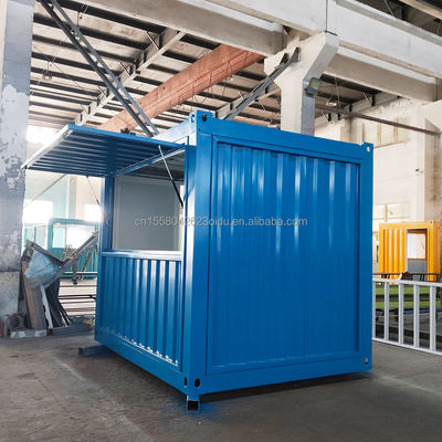 Aluminiumlegierung Fensterbehälter Kaffeebar 10ft 20ft Fast Food Mini-Pop-up-Shop mit Wand 50/75/100mm Welle Sandwich-Panel