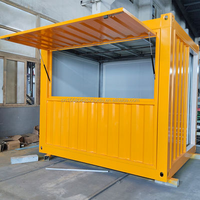 Aluminiumlegierung Fensterbehälter Kaffeebar 10ft 20ft Fast Food Mini-Pop-up-Shop mit Wand 50/75/100mm Welle Sandwich-Panel