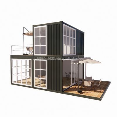 20ft Vorgefertigte Versand Kleine Häuser Containerhaus Bewegliches Vorgefertigtes Haus für den Laden im chinesischen Design Stil