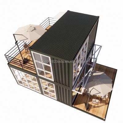 20ft Vorgefertigte Versand Kleine Häuser Containerhaus Bewegliches Vorgefertigtes Haus für den Laden im chinesischen Design Stil