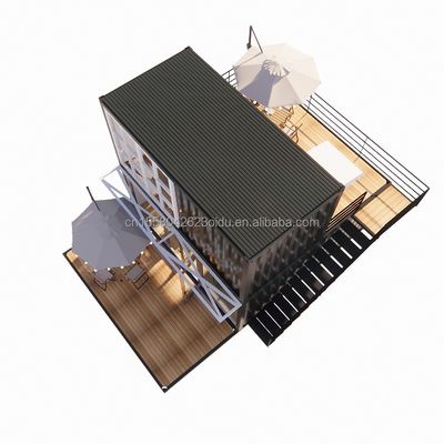 20ft Vorgefertigte Versand Kleine Häuser Containerhaus Bewegliches Vorgefertigtes Haus für den Laden im chinesischen Design Stil
