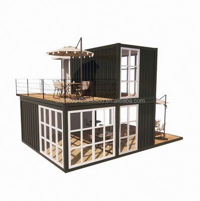 20ft Vorgefertigte Versand Kleine Häuser Containerhaus Bewegliches Vorgefertigtes Haus für den Laden im chinesischen Design Stil