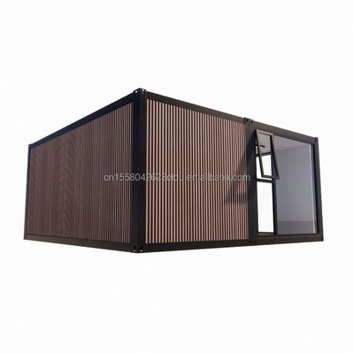Flat Top Container Vorfertigung Studio Imitation Holz PVC Wandplatte für erschwingliche Familienwohnung in 20ft oder 40ft Größen