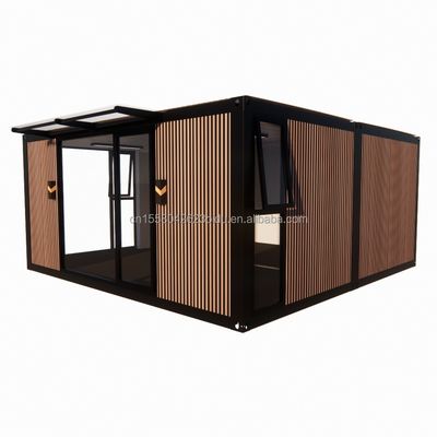 Flat Top Container Vorfertigung Studio Imitation Holz PVC Wandplatte für erschwingliche Familienwohnung in 20ft oder 40ft Größen