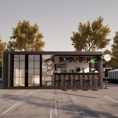 20ft Container Store Kiosk angepasste Farbe Container Häuser für mobile Container Kaffeebar