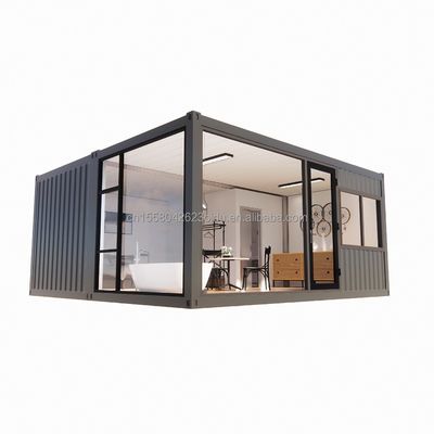 Erschwinglich 20ft oder 40ft Portable Light Steel Flat Roof Container Vorgefertigtes Studio Zuhause mit individueller Farbe