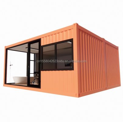 Erschwinglich 20ft oder 40ft Portable Light Steel Flat Roof Container Vorgefertigtes Studio Zuhause mit individueller Farbe