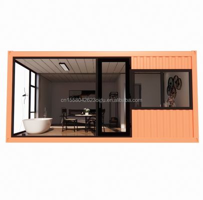 Erschwinglich 20ft oder 40ft Portable Light Steel Flat Roof Container Vorgefertigtes Studio Zuhause mit individueller Farbe