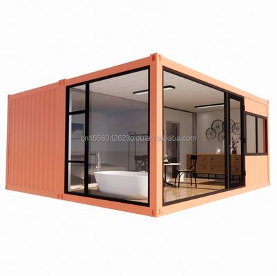 Erschwinglich 20ft oder 40ft Portable Light Steel Flat Roof Container Vorgefertigtes Studio Zuhause mit individueller Farbe