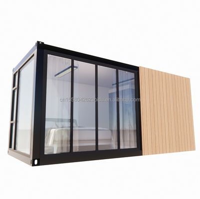 Holzfestes Solarhaus aus Stahl 20ft Flat Containerhaus mit Wand 50/75/100mm Welle Sandwich Panel