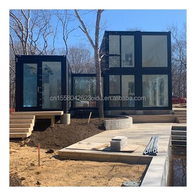 Hotel Luxury Portable Flat Roof Container Prefab Studio Zuhause mit 50/75/100mm Welle Sandwich Panel Wand und erschwinglich