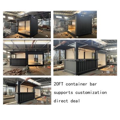 20ft Mini Pop-up Shop Container für Fast-Food Restaurant Convenience Store Kiosk und Haus Galvanisiertes Stahl biegen 180g