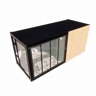 Holzfestes Solarhaus aus Stahl 20ft Flat Containerhaus mit Wand 50/75/100mm Welle Sandwich Panel
