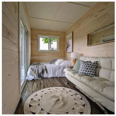 Hotel Luxury Portable Flat Roof Container Prefab Studio Zuhause mit 50/75/100mm Welle Sandwich Panel Wand und erschwinglich