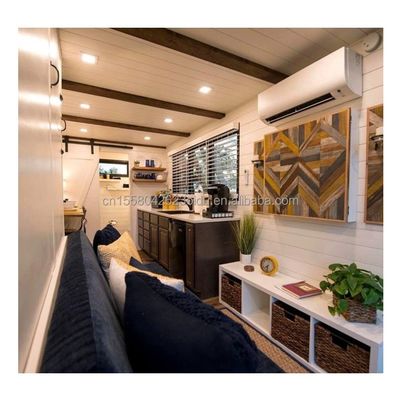 50/75/100mm Wellen-Sandwich-Panel Kleines Holz Prefab Haus Container Wohnen Zwei Stockwerke Container Gebäude Hütten Holzvilla