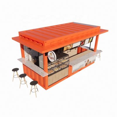 20ft oder 40ft kommerzielle Outdoor-Schifffahrt Container Cafe Bar Einfach zu installieren Modernes Design Stahlhaus Flat Pack Container Beste