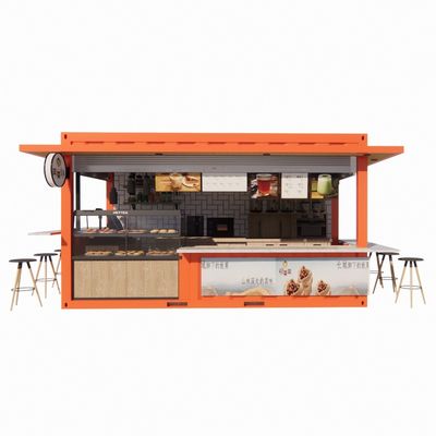 20ft oder 40ft kommerzielle Outdoor-Schifffahrt Container Cafe Bar Einfach zu installieren Modernes Design Stahlhaus Flat Pack Container Beste