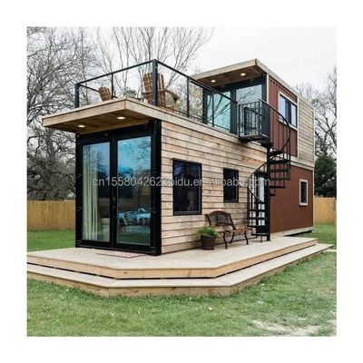 Hotel 20ft-40ft Tragbares Holzcontainerhaus Dauerhaftes Seegütercontainer Renovierung mit Hotelstandard