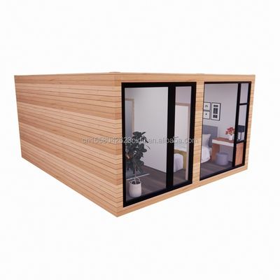 Vorgefertigtes Holzglas Sonnenlichthaus Containerhaus mit kundenspezifischer Farbe und Wand 50/75/100mm Wellen-Sandwich-Panel