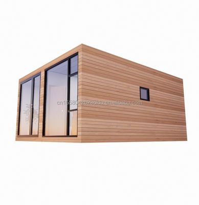Vorgefertigtes Holzglas Sonnenlichthaus Containerhaus mit kundenspezifischer Farbe und Wand 50/75/100mm Wellen-Sandwich-Panel