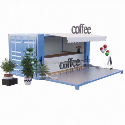 50/75/100mm Welle Sandwich Panel Wand Luxus 20ft Klappbehälter Haus für Kaffeeshop/Container Cafe/Container Bar
