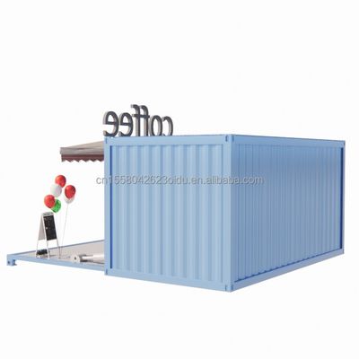 50/75/100mm Welle Sandwich Panel Wand Luxus 20ft Klappbehälter Haus für Kaffeeshop/Container Cafe/Container Bar