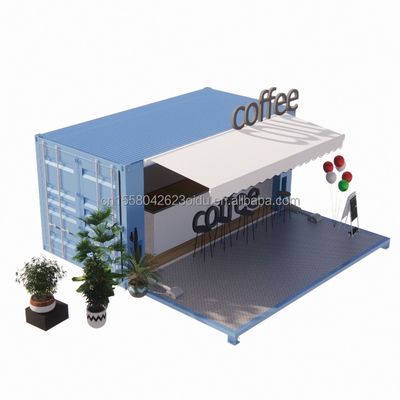 50/75/100mm Welle Sandwich Panel Wand Luxus 20ft Klappbehälter Haus für Kaffeeshop/Container Cafe/Container Bar