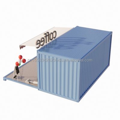 50/75/100mm Welle Sandwich Panel Wand Luxus 20ft Klappbehälter Haus für Kaffeeshop/Container Cafe/Container Bar