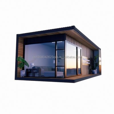Containerhäuser Vorgefertigte Häuser kundenspezifische Farbe Holzglas Sonnenzimmerhaus Vorgefertigte Containerhäuser