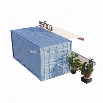 50/75/100mm Welle Sandwich Panel Wand Luxus 20ft Klappbehälter Haus für Kaffeeshop/Container Cafe/Container Bar