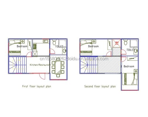 20ft/40ft Prefab Modular Tiny Kit Set Kabinenhäuser Containerhaus Modernes Design Stil 3 Schlafzimmer fertiges Haus