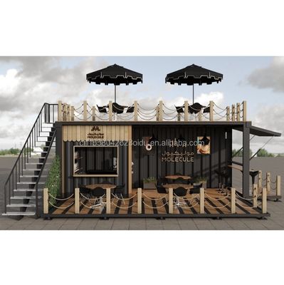 Modernes Design 20ft Maßgeschneiderter Versandbehälter Garten Kaffeehaus Bewegliche Bar Kaffeeladen Outdoor-Sandwich-Panel aus Stahl