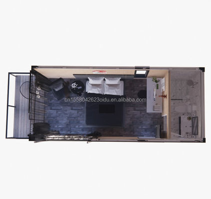 Galvanisierte Stahlquadratrohre Vorgefertigtes Containerhaus Bewegliches Vorgefertigtes Haus 20ft Versand Kleine Häuser kundenspezifische Farbe