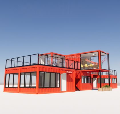 Prefab Modular 3 Schlafzimmer Haus Galvanisiertes Stahl Quadratrohr 20ft oder 40ft fertiggestellte kleine Kabine Kit Set