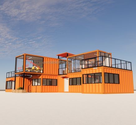 Prefab Modular 3 Schlafzimmer Haus Galvanisiertes Stahl Quadratrohr 20ft oder 40ft fertiggestellte kleine Kabine Kit Set