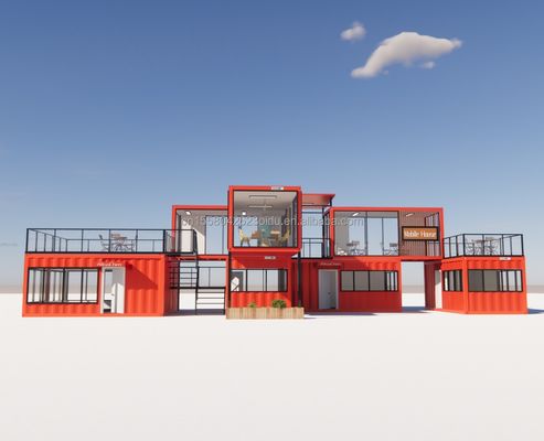 Prefab Modular 3 Schlafzimmer Haus Galvanisiertes Stahl Quadratrohr 20ft oder 40ft fertiggestellte kleine Kabine Kit Set